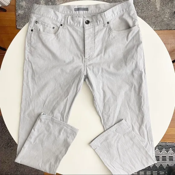John Varvatos Woodward Cotton Stretch Jean Griffin Silver Gray 34x30 Slim