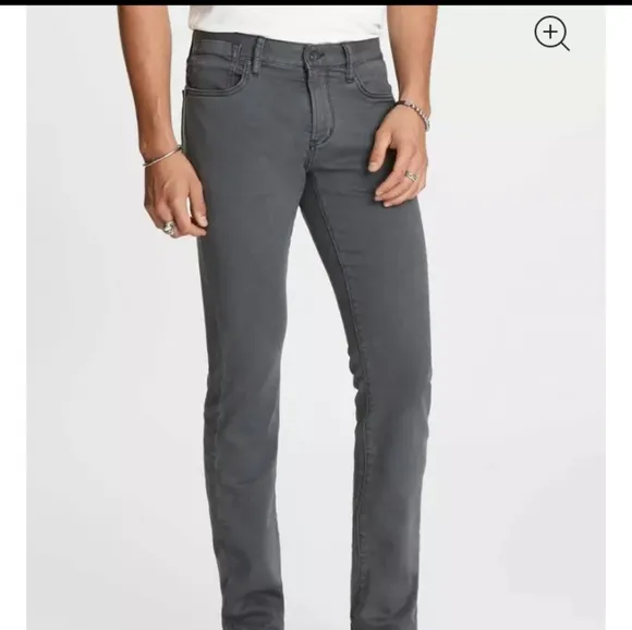 John Varvatos Bowery Slim Straight Men's Shark Gray 5 Pocket Jeans Size 29
          
      NWT