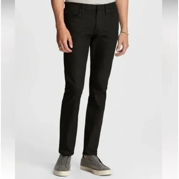 John Varvatos Mens Bowery Slim Straight Black Jeans Size 30