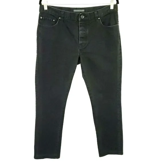 John Varvatos Star USA Mens Jeans Size 32 Charcol Gray Black Skinny Denim