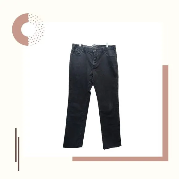 John Varvatos Straight Cut Black Jeans Men's