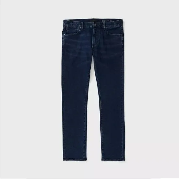 John Varvatos 38x33 Bowery Slim Straight Stretch Dark Wash Blue Jeans $148