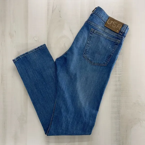JOHN VARVATOS straight leg medium wash soft jeans mens 36L
