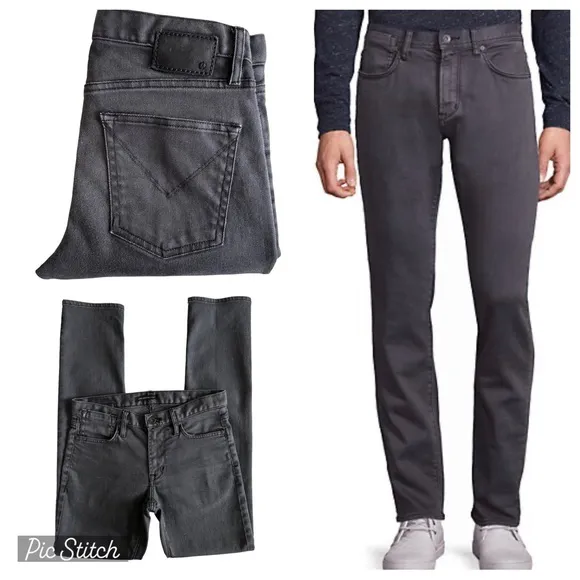 JOHN VARVATOS Bowery Slim Straight Gray Jeans Size 28 (measures 31”x32.5”)