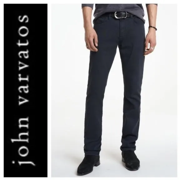 John Varvatos Bowery Slim Straight Button Fly Jeans