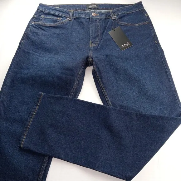 Jones New York Men's Modern Straight Leg Jeans Size 38 X 32 Dark Wash
          
      NWT