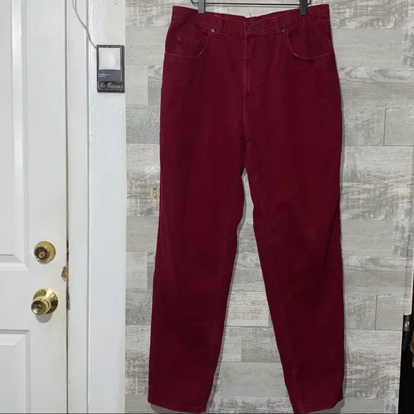 VINTAGE ~ Jordache Burgundy 52992 Jeans Pants MENS 36 Ladies 16