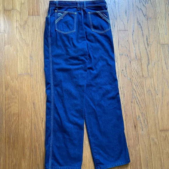 VINTAGE JORDACHE BLUE JEANS SIZE 33/32 STRAIGHT GOOD CONDITION MADE IN USA