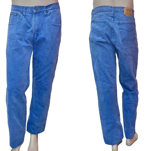 Vintage 90's Jordache Bright Blue Straight Leg Jeans | Size: 33x32