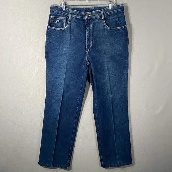 Vintage Jordache Medium Wash Straight Leg Denim Blue Jeans Mens Size 40 / 36
