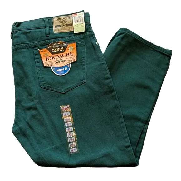 Vintage Y2K Hunter Green Jordache Relaxed Fit Denim Jeans Men's 44x30/29 NWT
          
      NWT