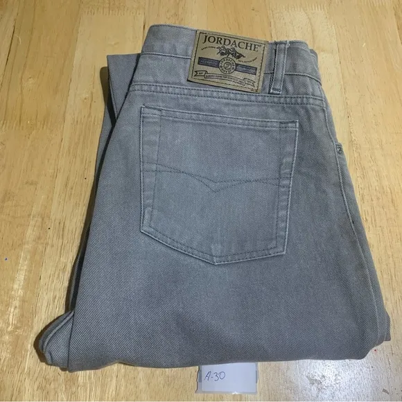 Jordache‎  Vintage Jeans Mens Gray 34X32 Basic Denim 100% Cotton Gear