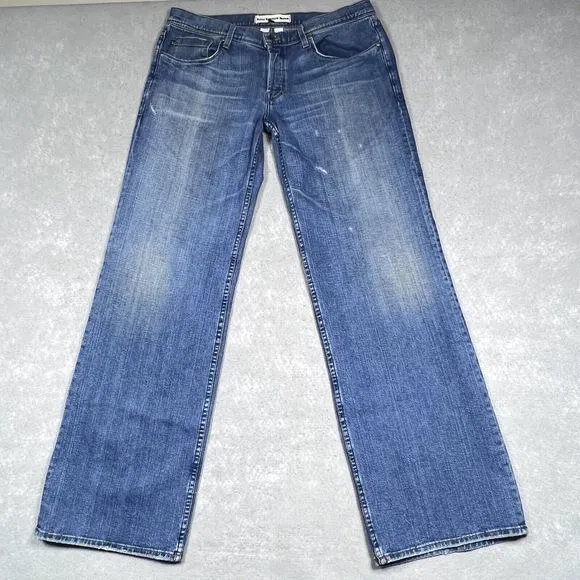 JUICY COUTURE JEANS Mens Regular Fit Straight Leg Blue Denim Size 36x33