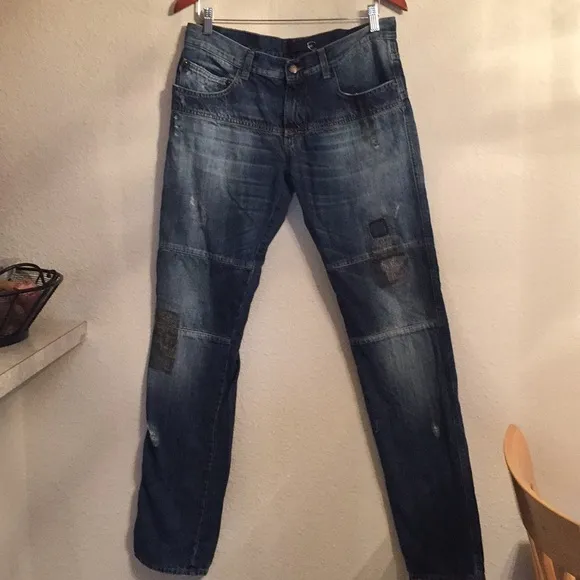 Just Cavalli Mens Distressed Jeans
