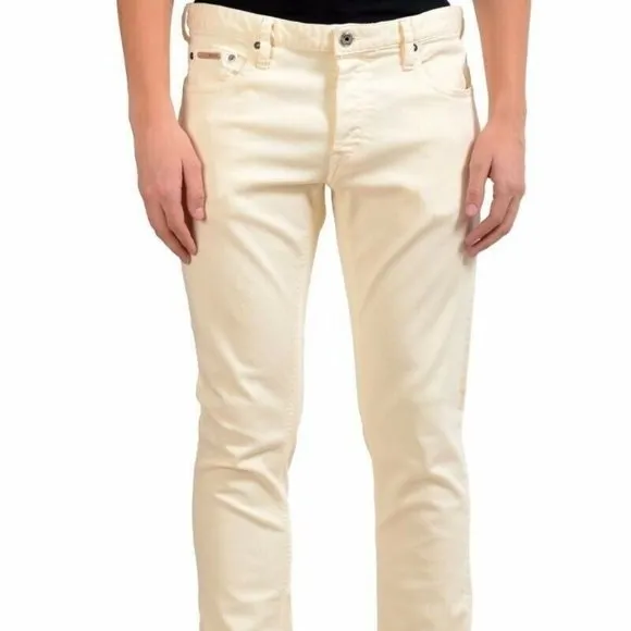 Just Cavalli Men's Off White Stretch Slim Jeans
          
      NWT