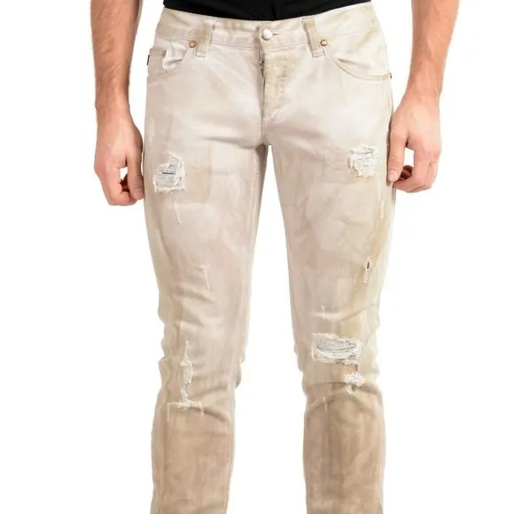Just Cavalli Men's Acid Wash Skinny Leg Jeans