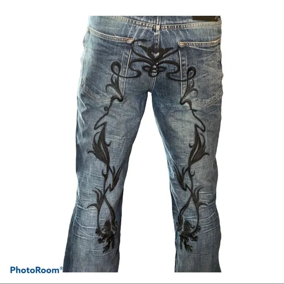 Mens Just Cavalli Ittierre embroidered denim 36/50