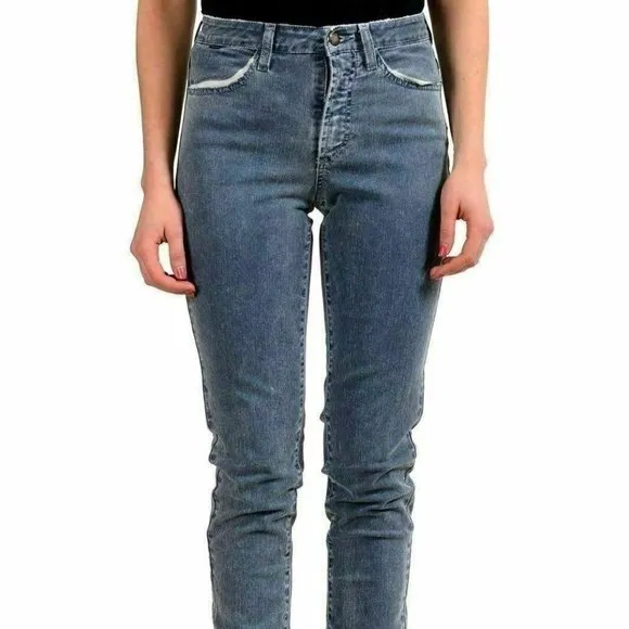 Just Cavalli Women's Acid Gray Slim Fit Skinny Jeans US S IT 40