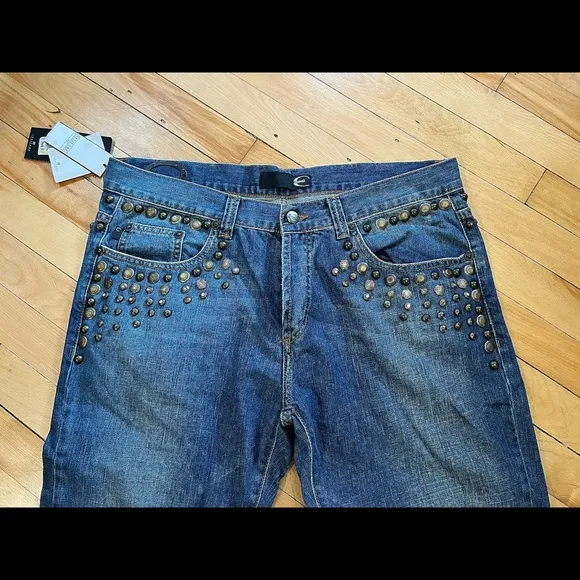NWT Vintage Just Cavalli men’s embellished jeans
          
      NWT