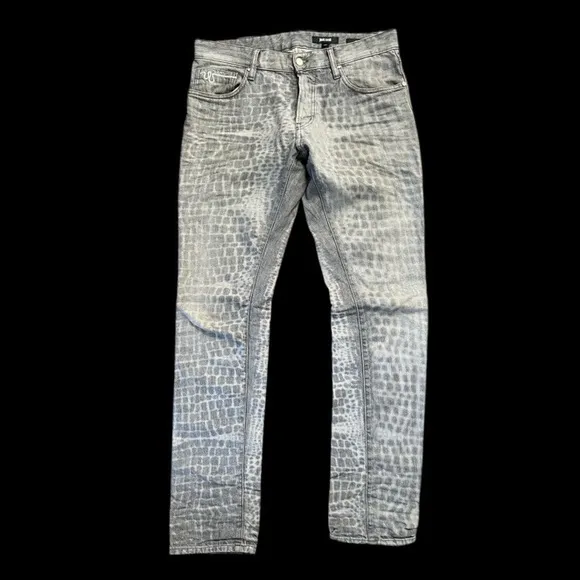 Just Cavalli Roberto Cavalli Signature Snake Print Mens Jeans 32 Slim SUPER RARE