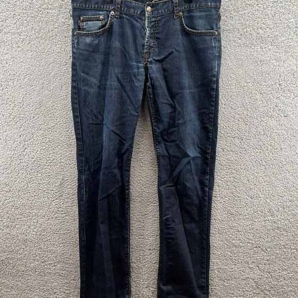 Just Cavalli Ittierre Men’s Straight Jeans Medium Wash 5-Pockets Blue Size 38/52