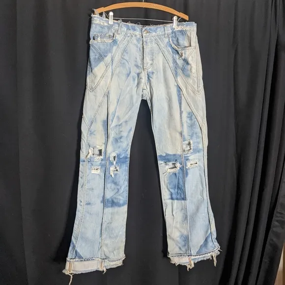 Just Cavalli bleached layered denim jeans Italy