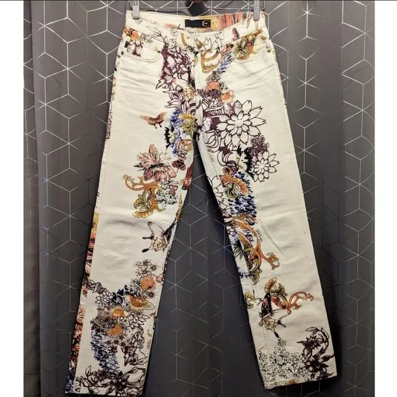 Just Cavalli by Roberto Cavalli Printed Jeans Men Sz31 Late 1990s Vintage
