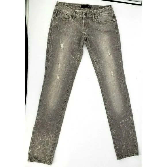 Just Cavalli Jeans Denim Gray Distressed Skinny