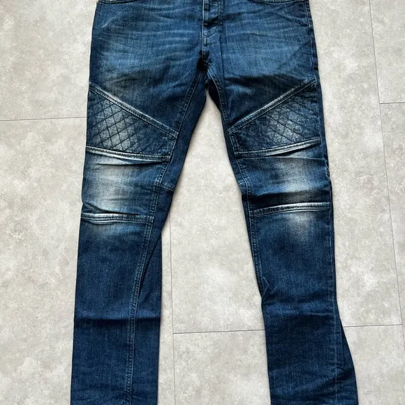Just Cavalli Blue Slim Jeans with Quilted Panels