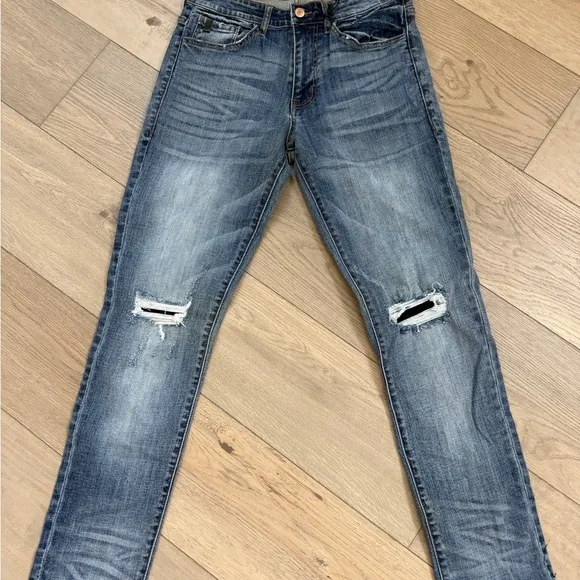 KanCan Blue Skinny Distressed Jeans