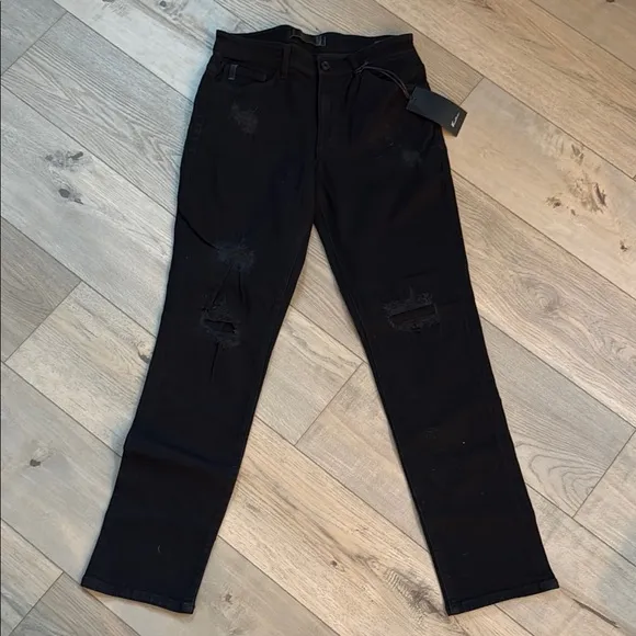Zara Black Slim Fit Jeans with Distressed Knees
              
      NWT