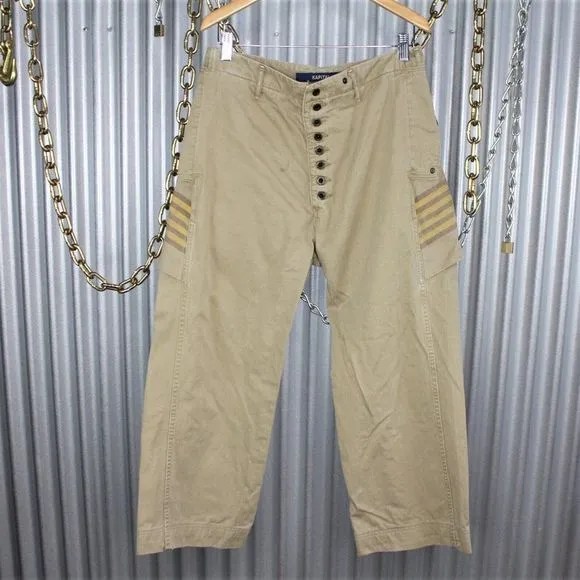 Kapital Denim Cargo Oversized Drop Crotch Pants 30 x 22 Made in Japan L379
