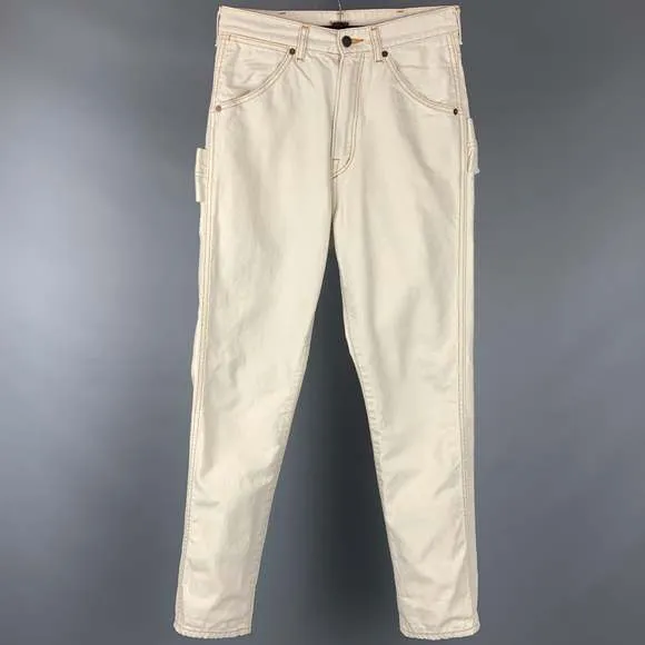 KAPITAL Size S Off White Cotton High Waisted Jeans