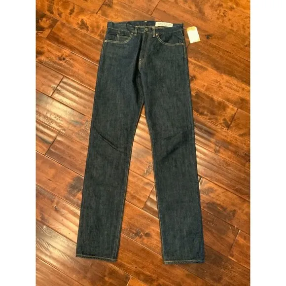 Kapital Men's Japanese Blue Dark Wash Denim “Okabilly" Jeans, Size 32