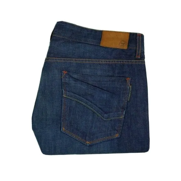 Kasil Workshop men's jeans size 38x36 Truman athletic fit blue distressed denim