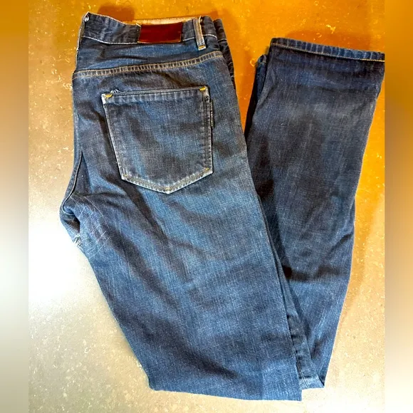 Kasil workshop Davison straight leg 33x34 distressed denim jeans preowned