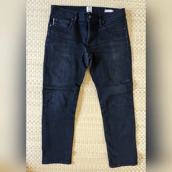 Hiroshi Kato Selvedge The Pen Slim 4 Way Raw Black Wash Jeans Pants Men's 30