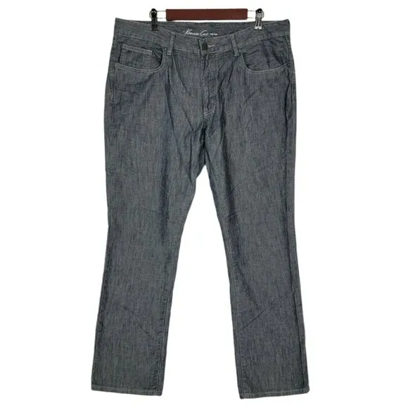 Kenneth Cole New York Pants Men's 36 x 32 Denim Jeans Straight Leg Black