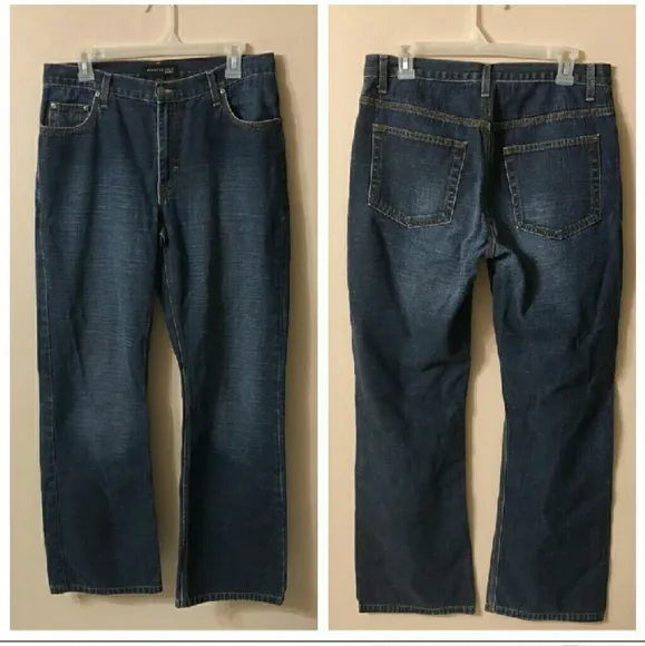 KENNETH COLE Dark Wash Straight Leg Jeans 33/32