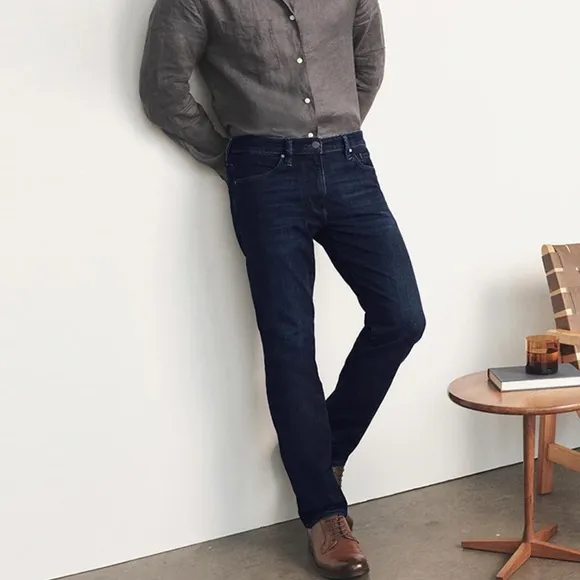Kenneth Cole Mens Straight Stretch Jeans
