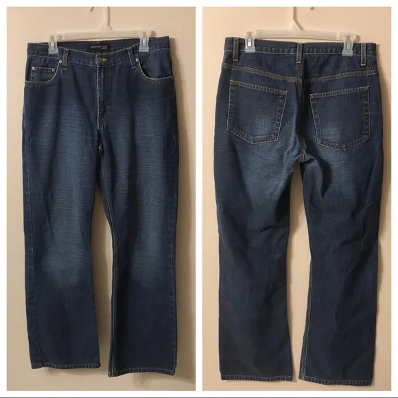 KENNETH COLE Men’s Dark Wash Straight Leg Jeans 33/32