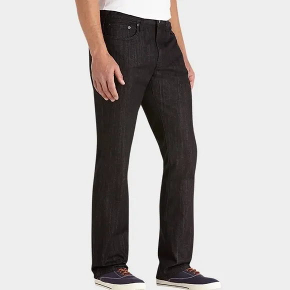 Kenneth Cole Black Rinse Straight Leg Jeans Size Men's 38x32