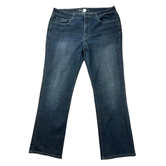 Kenneth Cole New York Men’s Straight Dark Blue Denim Jeans Smou9718 Size 34X30