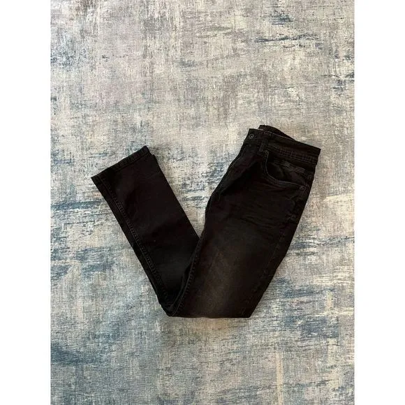 Kenneth Cole Black Lim Fit Straight Leg Denim Jeans 30 x 30