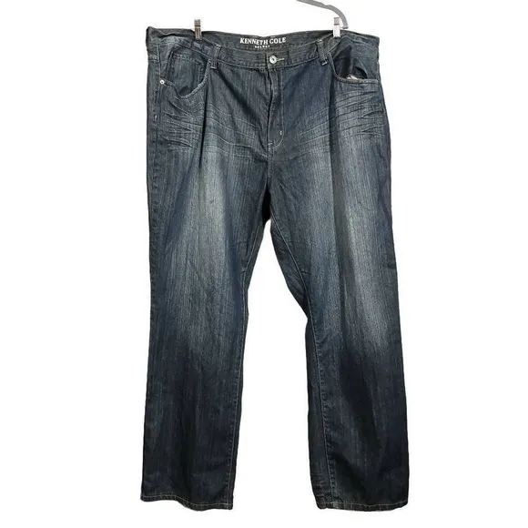 Kenneth Cole Jeans Mens Used Blue Jean Dark Wash Size 48 x 32