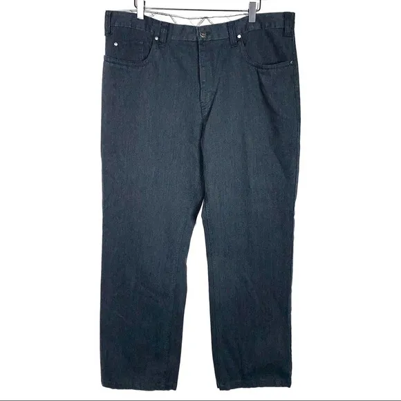 Kenneth Cole gray soft corduroy straight leg jeans  pants men's size 38/30 38x30