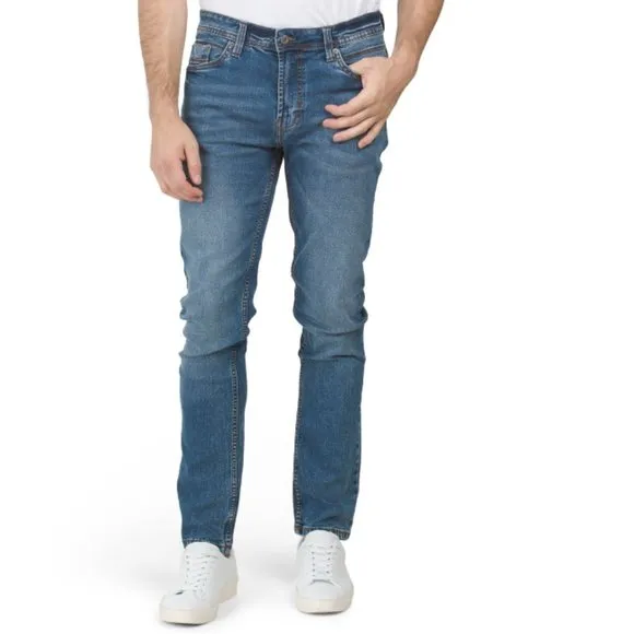 KENNETH COLE Skipper Unbelted Stretch Denim Jeans
          
      Boutique