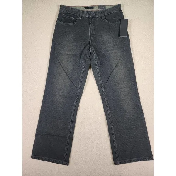 Kenneth Cole Jeans Mens 32x30 Straight Leg Mid Rise Denim Relaxed Black NWT A13
          
      NWT