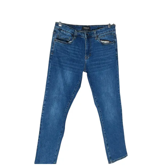 Kenneth Cole Men's Blue Straight Jeans