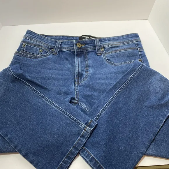 Kenneth Cole Jeans Mens  Blue Slim Fit Denim (FITS 39x30) D1